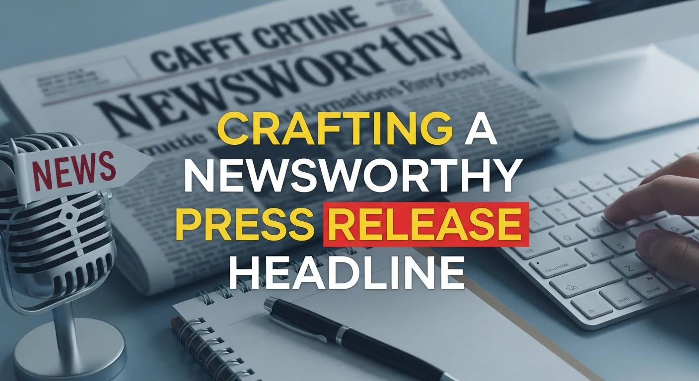 Journalist reviewing a compelling press release headline in an email inbox