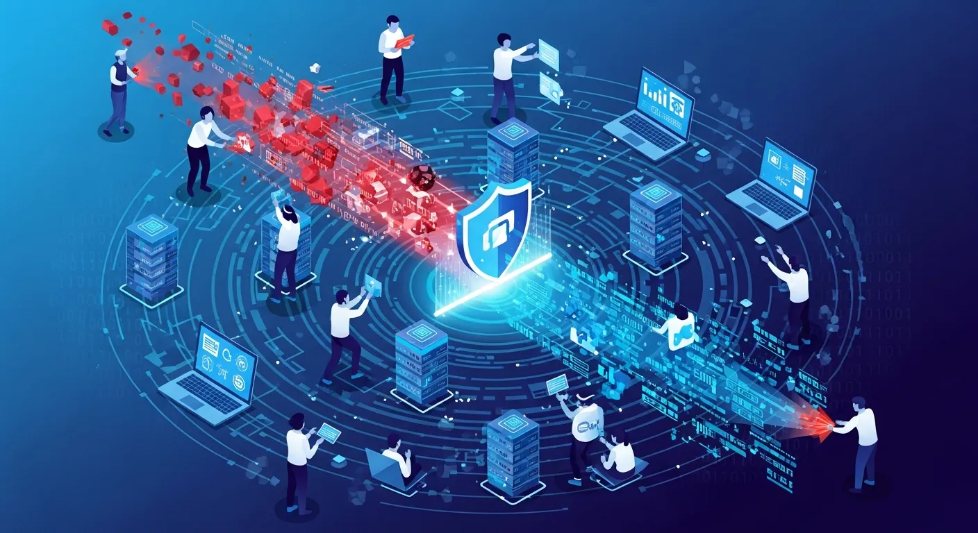 A professional crafting a thoughtful and empathetic response to a social media crisis on a laptop.