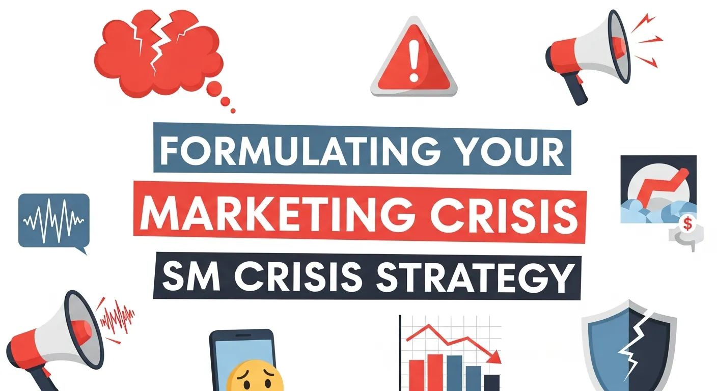 Business team coordinating crisis response strategy across marketing and social media channels