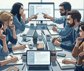 A marketing team crafting a sincere apology message during a brand crisis