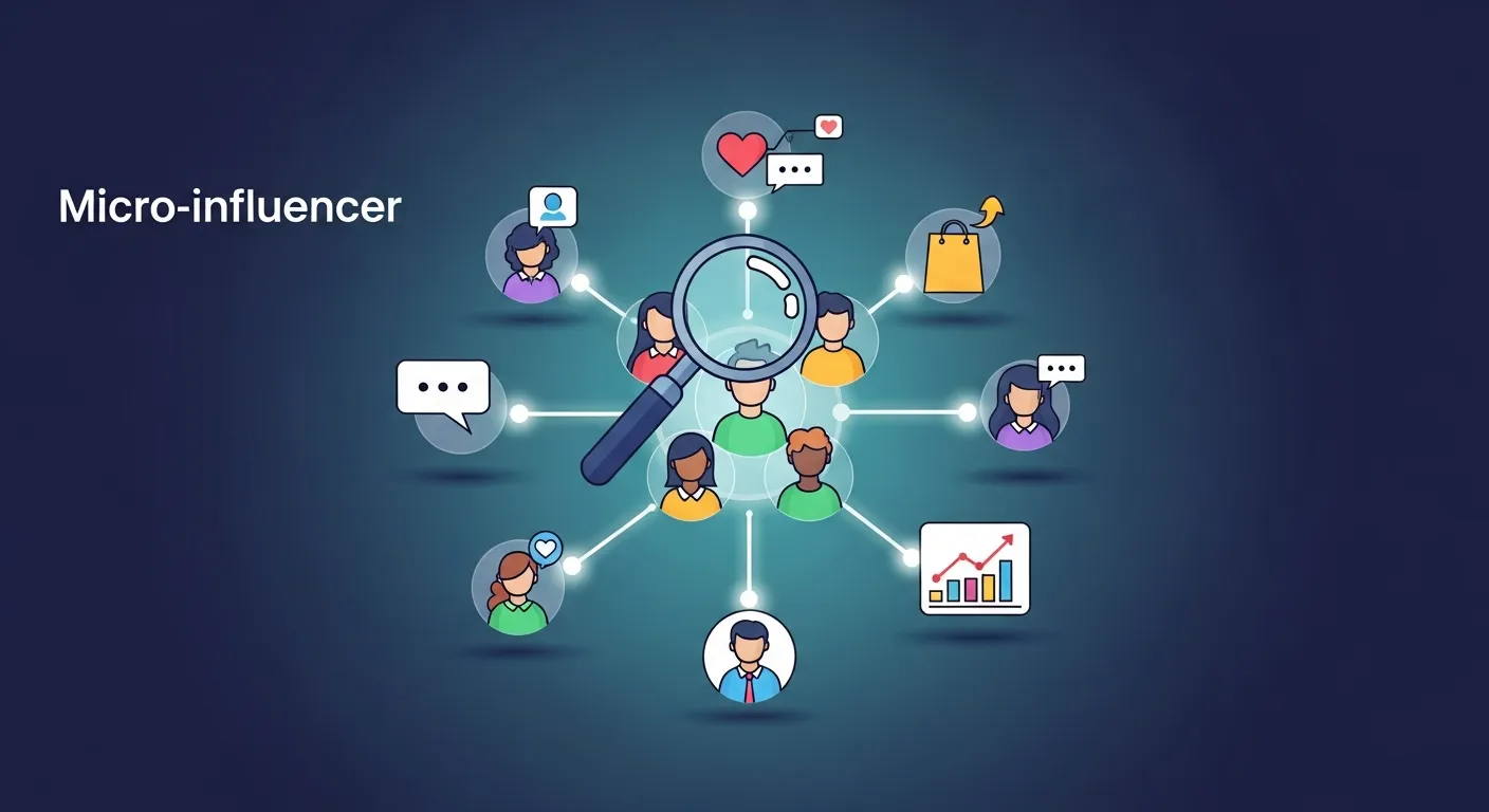 Micro-influencer creating niche content with highly engaged audience on social media platform