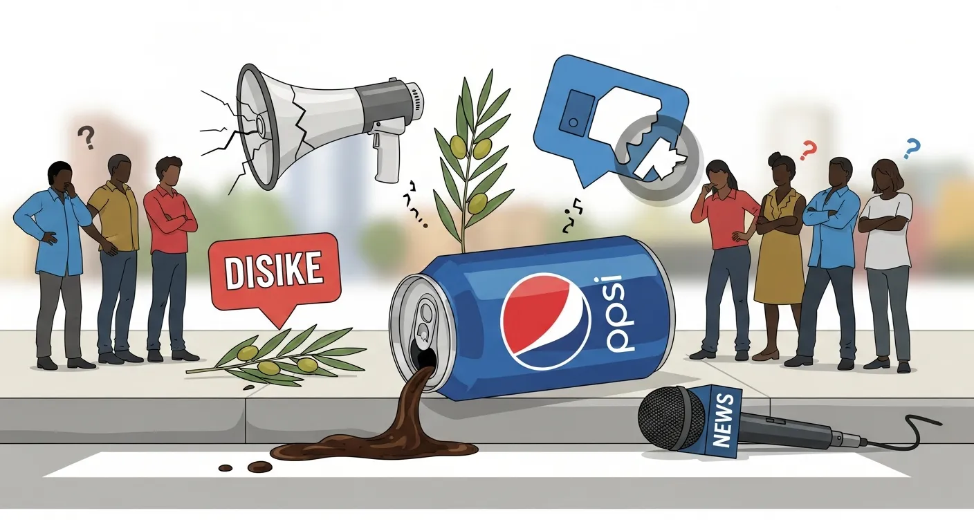 Pepsi 2017 advertisement showing Kendall Jenner offering a soda to a police officer during a staged protest, symbolizing the controversial campaign.