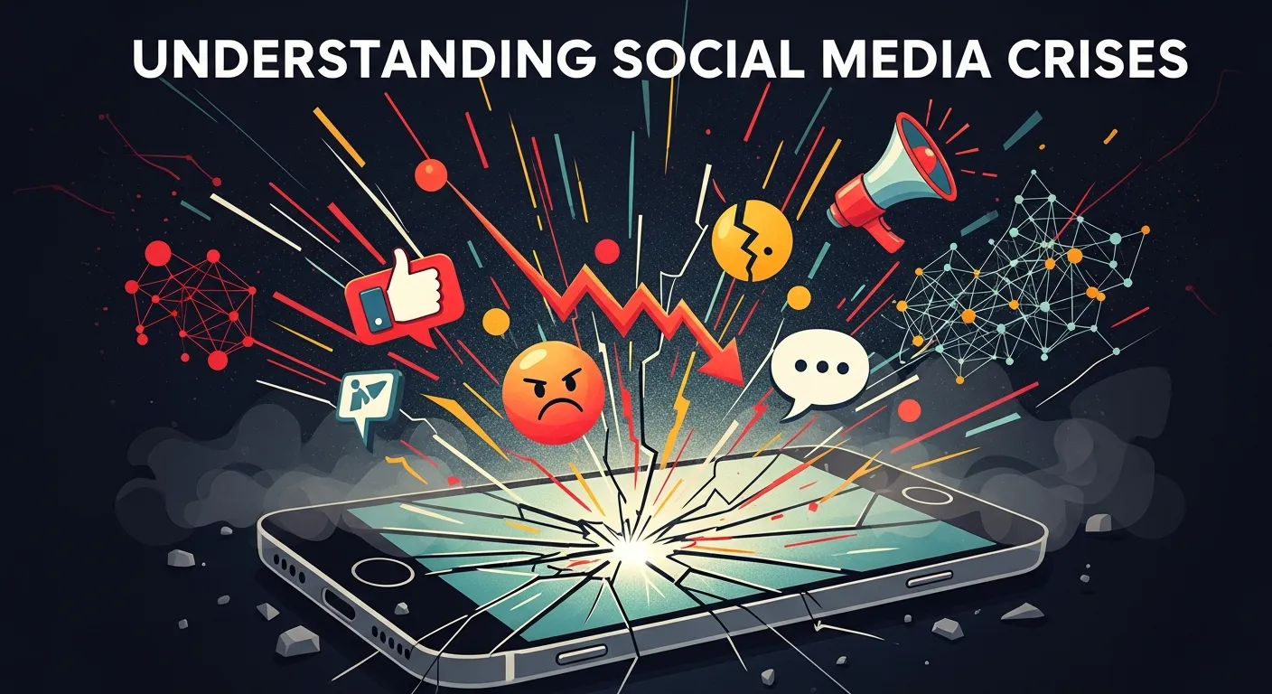 Social media dashboard showing rapid increase in negative mentions and engagement indicating a developing brand crisis.
