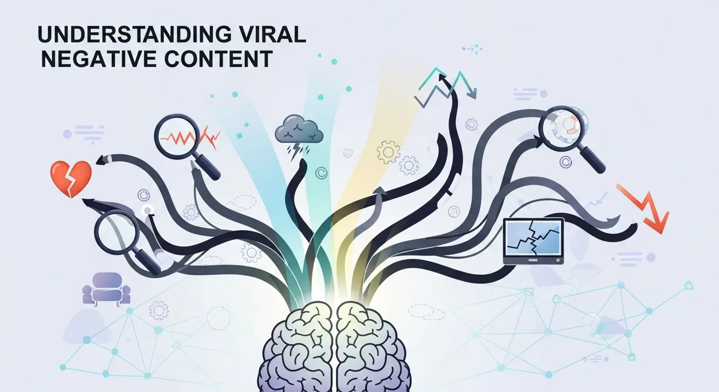 Illustration of viral negative content spreading rapidly across social media platforms, showing how online outrage escalates into a crisis.