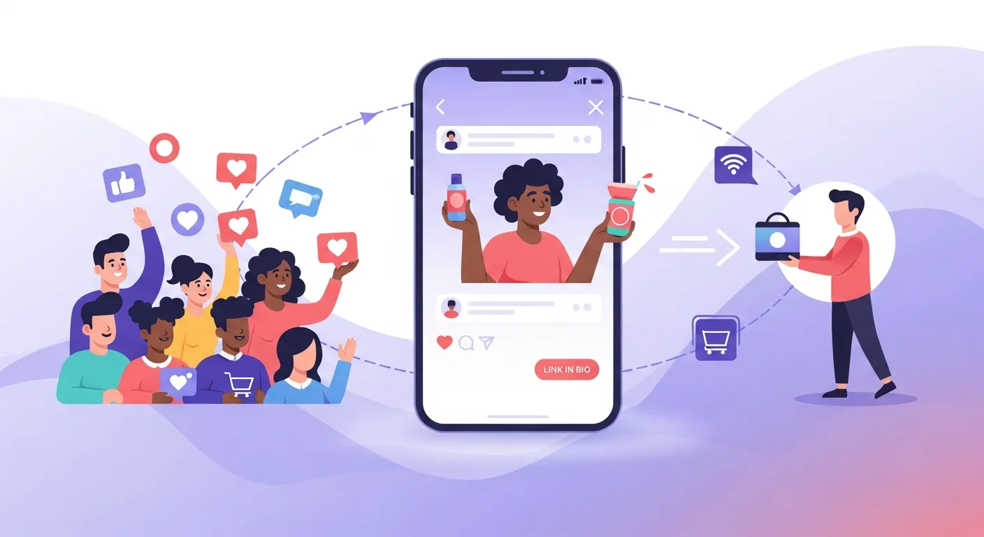 Social media influencer creating sponsored content featuring a brand product for their audience