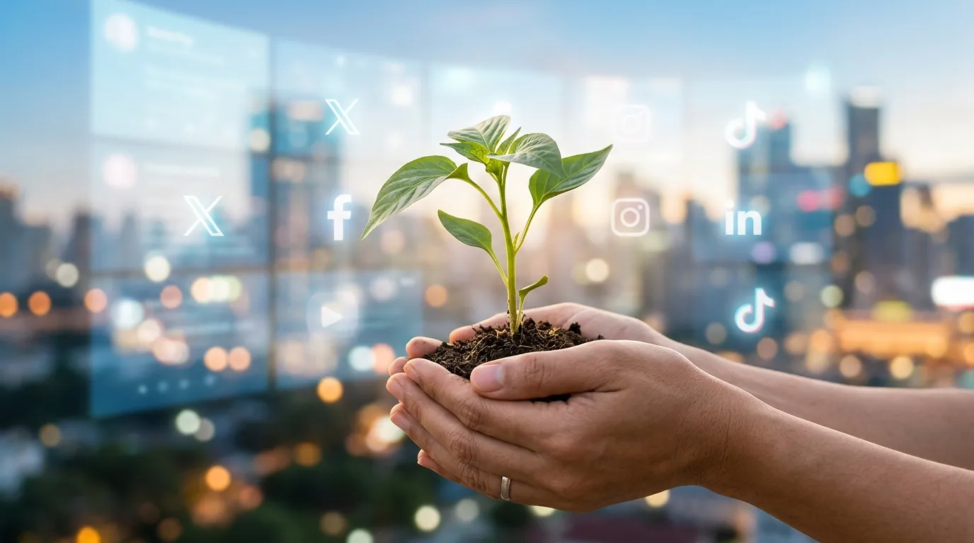 Business team rebuilding customer trust through transparent communication and positive engagement after a social media crisis.