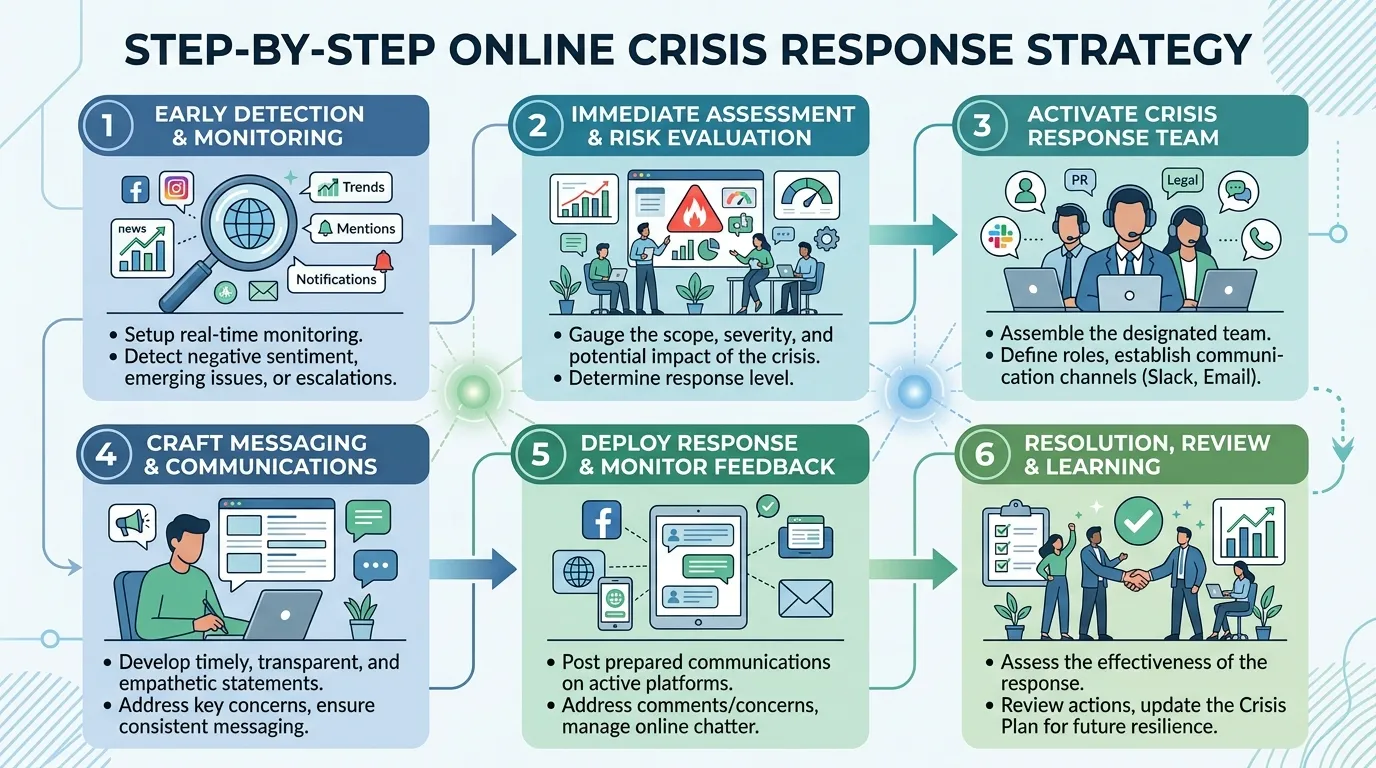 Step-by-Step Online Crisis Response Strategy
